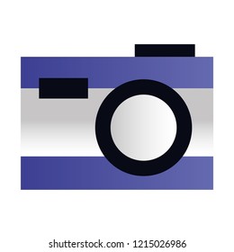 photography camera on white background