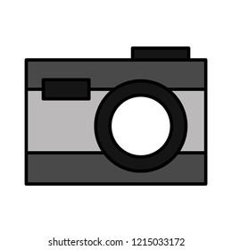 photography camera on white background