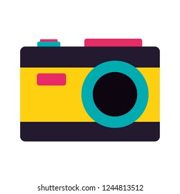 photography camera on white background