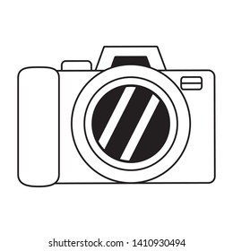 photography camera on white background vector illustration