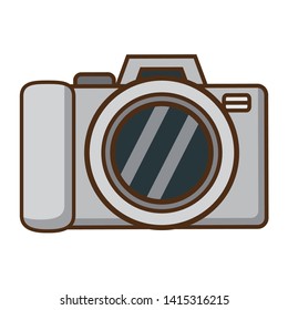 photography camera on white background vector illustration