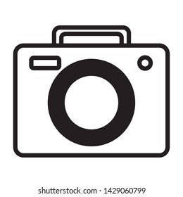 photography camera on white background vector illustration