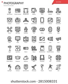Photography Camera Technique Composition Light Icon Set