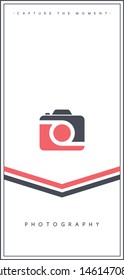photography camera theme flyer brochure vector