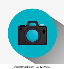 Photography camera vector icon
