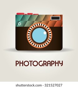 Photography and camera vintage design, vector illustration.