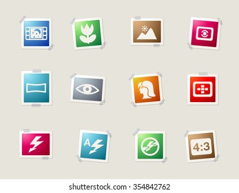 Photography card icons for web