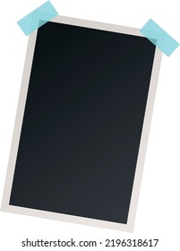 Photography card mockup. Realistic blank square frame