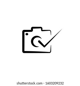 
Photography and check  icon template. Vector illustration 