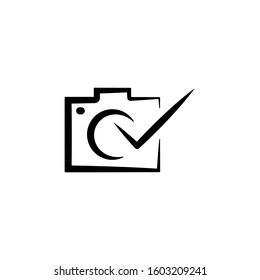 
Photography and check  icon template. Vector illustration 