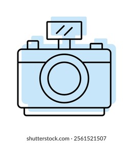 Photography color shadow thinline icon , vector, pixel perfect, illustrator file