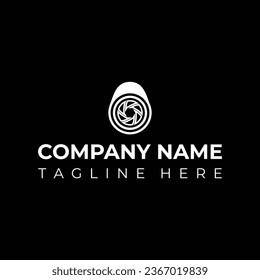 Photography company logo, Photo logo Design and Monogram, camera signal wave icon, vector logo format, 