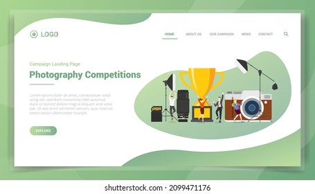 photography competition contest concept for website template landing homepage