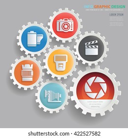 Photography concept design on clean background,vector