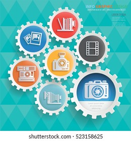 
Photography concept design on clean background,vector