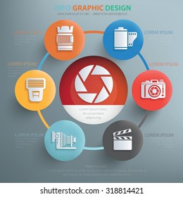 Photography concept design,info graphic,vector