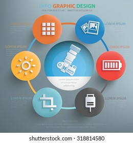 Photography concept design,info graphic,vector