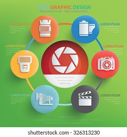 Photography concept design,info graphic,vector
