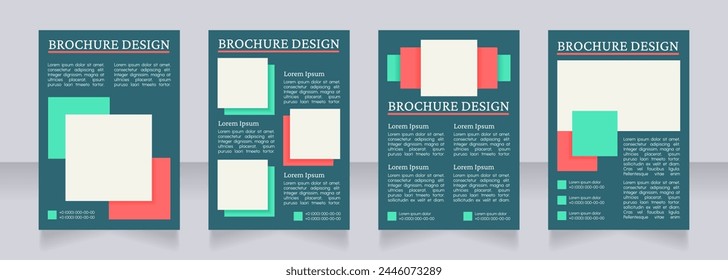 Photography course promotion blank brochure layout design. Vertical poster template set with empty copy space for text. Premade corporate reports collection. Editable flyer paper pages