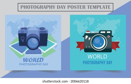 Photography Day vector illustration. Photography design. World photography day vector template.