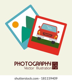 photography  design over beige  background vector illustration