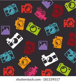 photography  design over dark background vector illustration