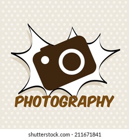 photography design over dotted background vector illustration