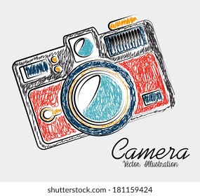 photography  design over gray background vector illustration