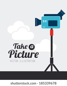 Photography design over white background, vector illustration