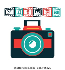 Photography design over white background, vector illustration