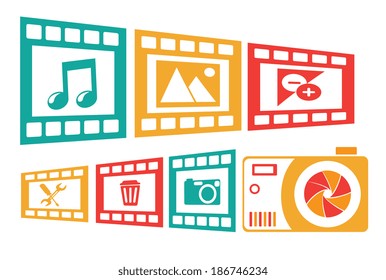 Photography design over white background, vector illustration