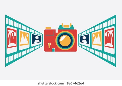 Photography design over white background, vector illustration