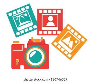 Photography design over white background, vector illustration