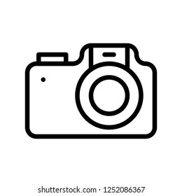 Photography Digital Camera Filled Outline Icon Editable Stroke.