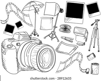 Photography Doodles - Vector