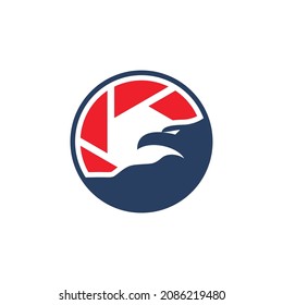 Photography eagle eye logo template design