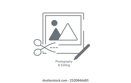 Photography and Editing Icon for Mobile Apps Specializing in Image Enhancements