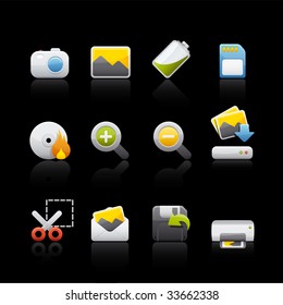 Photography Equipment Icon Set for multiple application in Adobe Illustrator EPS 8.