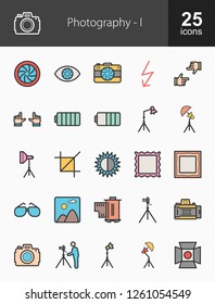 Photography Filled Line Icons