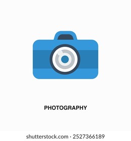 Photography flat colored icon or logo. Symbol or sign on house repair and maintenance services theme. Editable vector illustration.