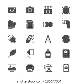 photography flat icons