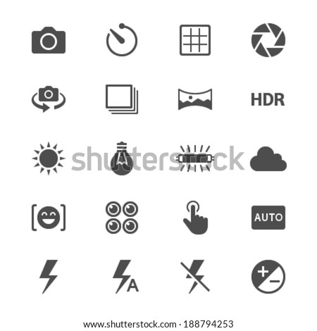 Photography flat icons