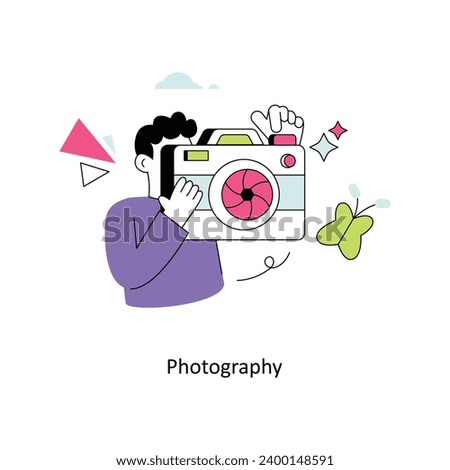 Photography Flat Style Design Vector illustration. Stock illustration
