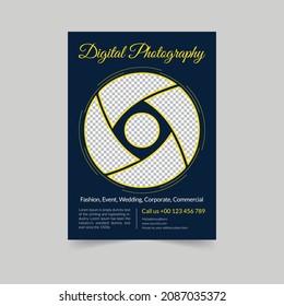 Photography flyer design poster template, Professional photographer business flyer design template, corporate business agency flyer design