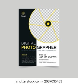 Photography flyer design poster template, Professional photographer business flyer design template, corporate business agency flyer design