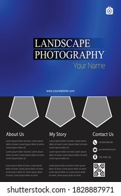 Photography flyer design. Vector illustration.