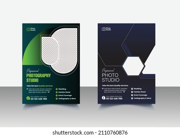 Photography Flyer, Photo Workshop Flyer Template Design, Photo Magazine Cover Suitable For Brochure Cover Or Poster Design