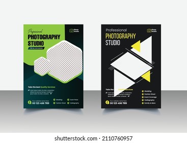 Photography Flyer, Photo Workshop Flyer Template Design, Photo Magazine Cover Suitable For Brochure Cover Or Poster Design