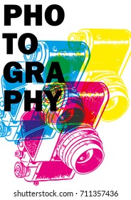 Photography font poster design