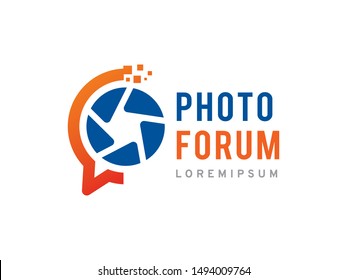 Photography Forum or Community logo symbol or icon template